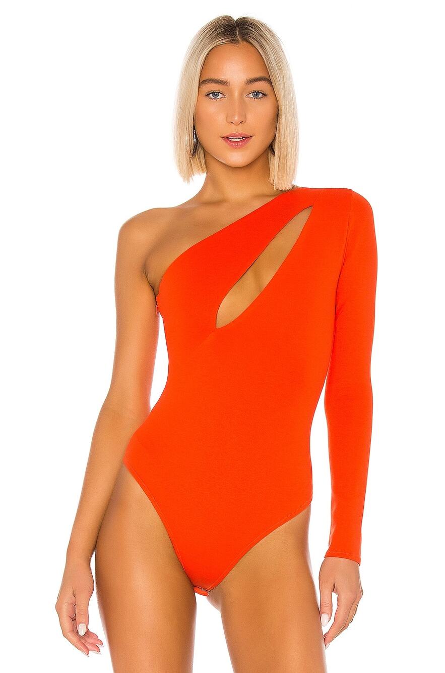 NBD Aaliyah Bodysuit One Shoulder Cutout Birthday NYE Work Everyday Going Out M